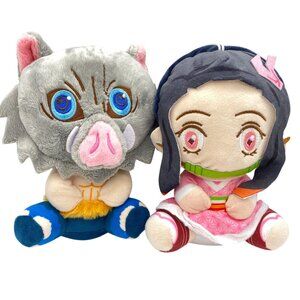 Demon Slayer Nezuko Kamado &  Inosuke Hashibira plush window hanger stuffie stuf